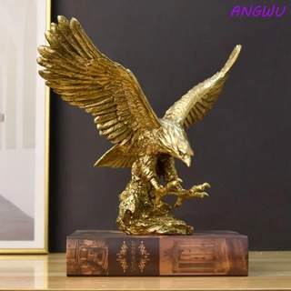 Águia De Resina ANGWU , Figurinhas De Dourada Estilo Chinês , Mesa Vívida Quente