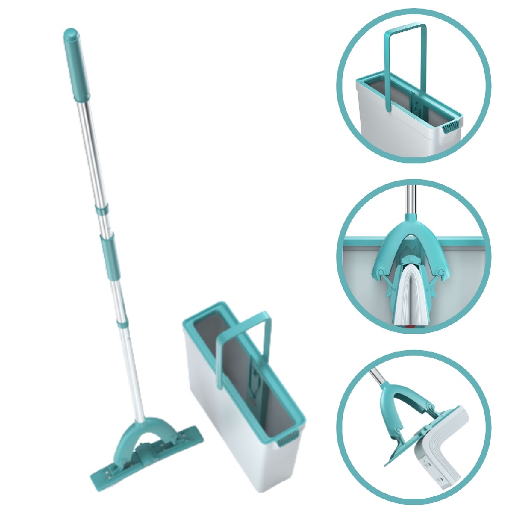 Mop Flex Limpa Lava E Seca 10 Litros Verde Esmeralda Flash Limp