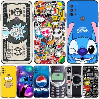 Para Moto Motorola G10 G20 G30 Capa Traseira Da Caixa G 10 20 30 Do Telefone Protetora De Silicone Macia Preta Tpu anime Engraçado De Desenho Animado aa