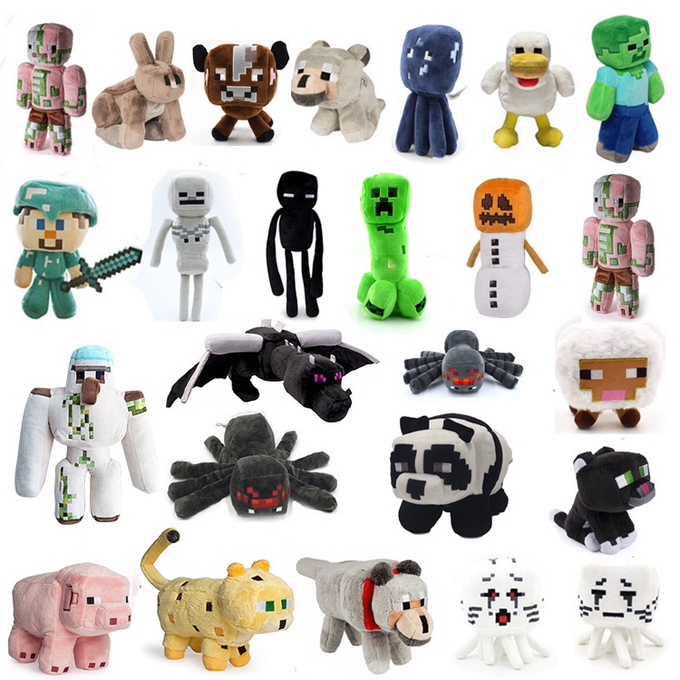 Minecraft brinquedos de pelúcia Minecraft Creeper Enderman Wolf ...