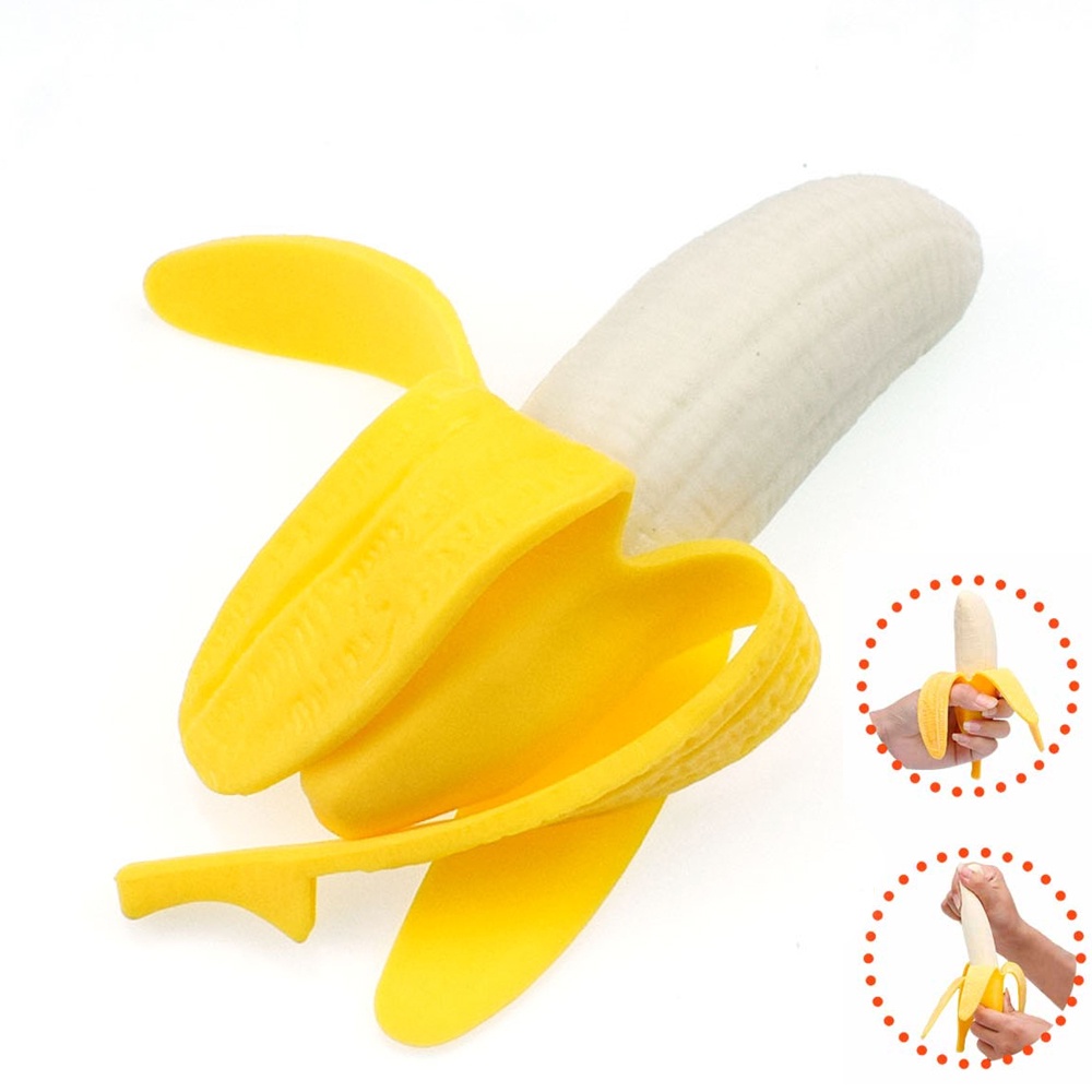 Brinquedo Banana Squishy Pop It Soft Stress Fidget Toy Popit Cheiro de ...