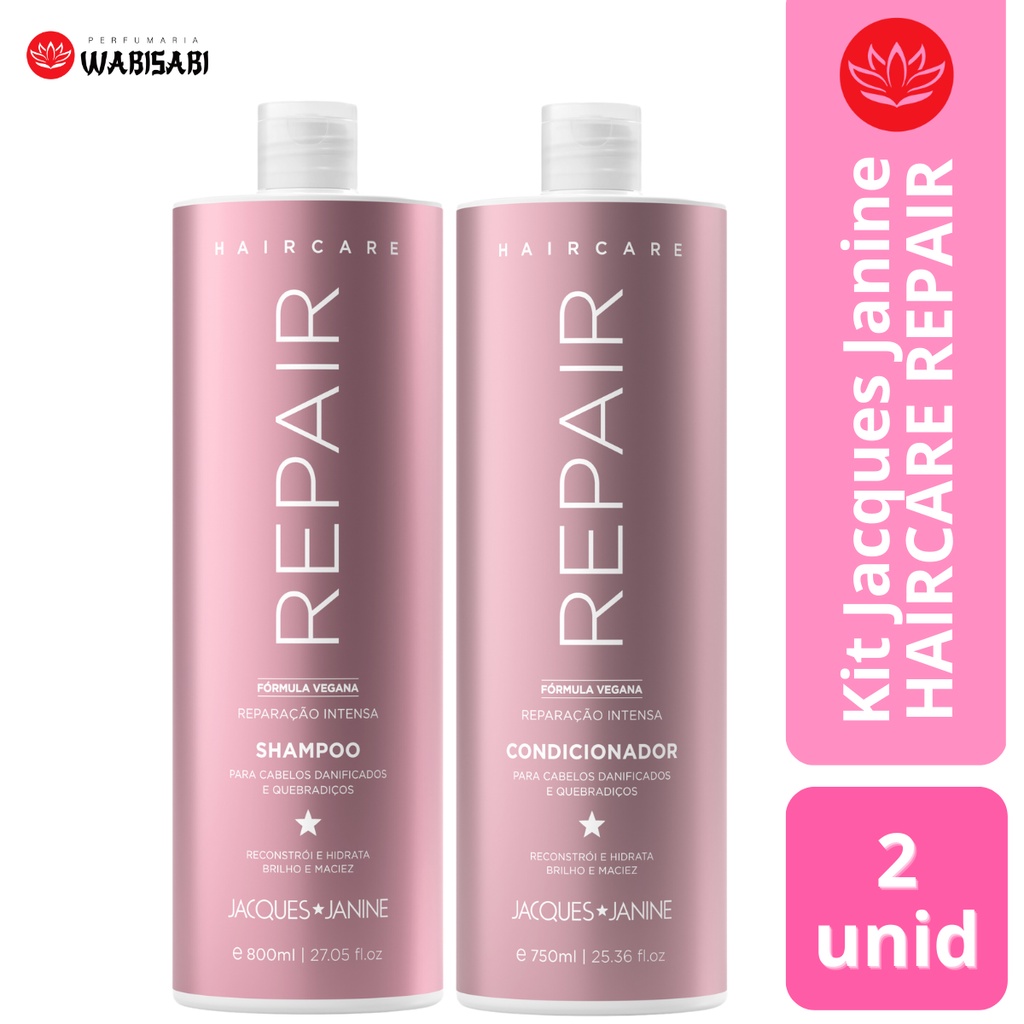 Kit Shampoo e Condicionador Jacques Janine Haircare Repair