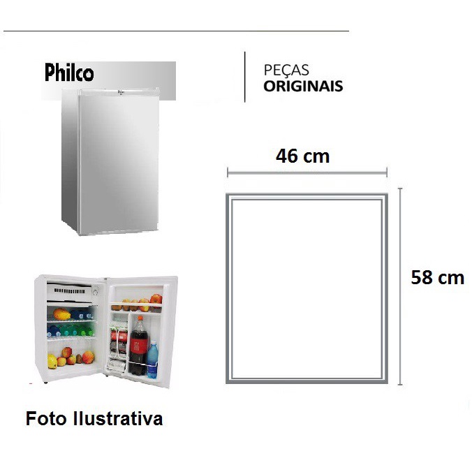 Gaxeta Borracha Da Porta Frigobar Philco Ph85n