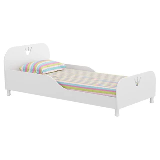 Cama Solteiro com Colchão Incluso 88 x 188 cm 100% MDF Realeza Multimóveis FG2320 Branco