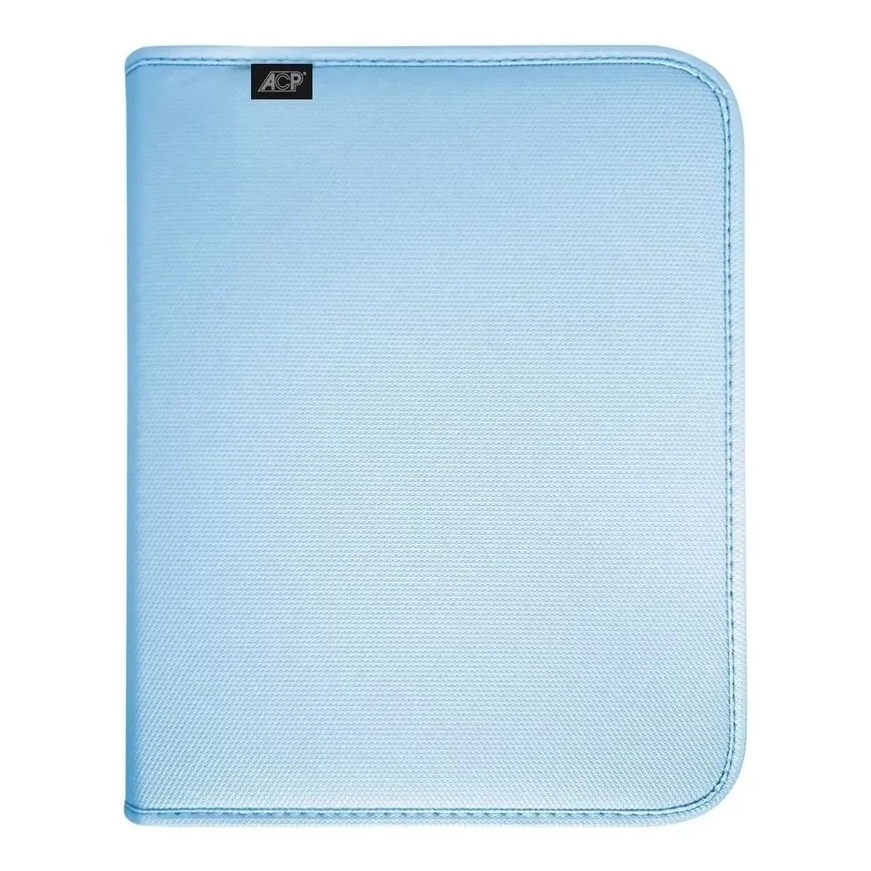 Fichário Argolado Pastel + Bloco 6 Divisórias E Estojo Acp
