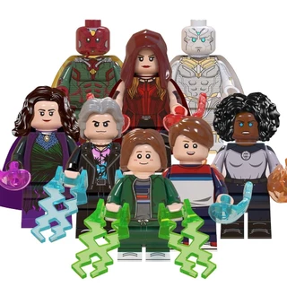 Vision Wanda Agatha Quicksilver Bily Tommy Monica MINI Figuras Construindo Blocos Tijolos Meninos Meninas Brinquedos