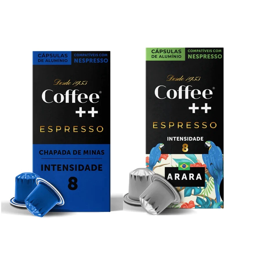 Cápsulas de Café Coffee Mais, compatível com Nespresso, Arara + Chapada