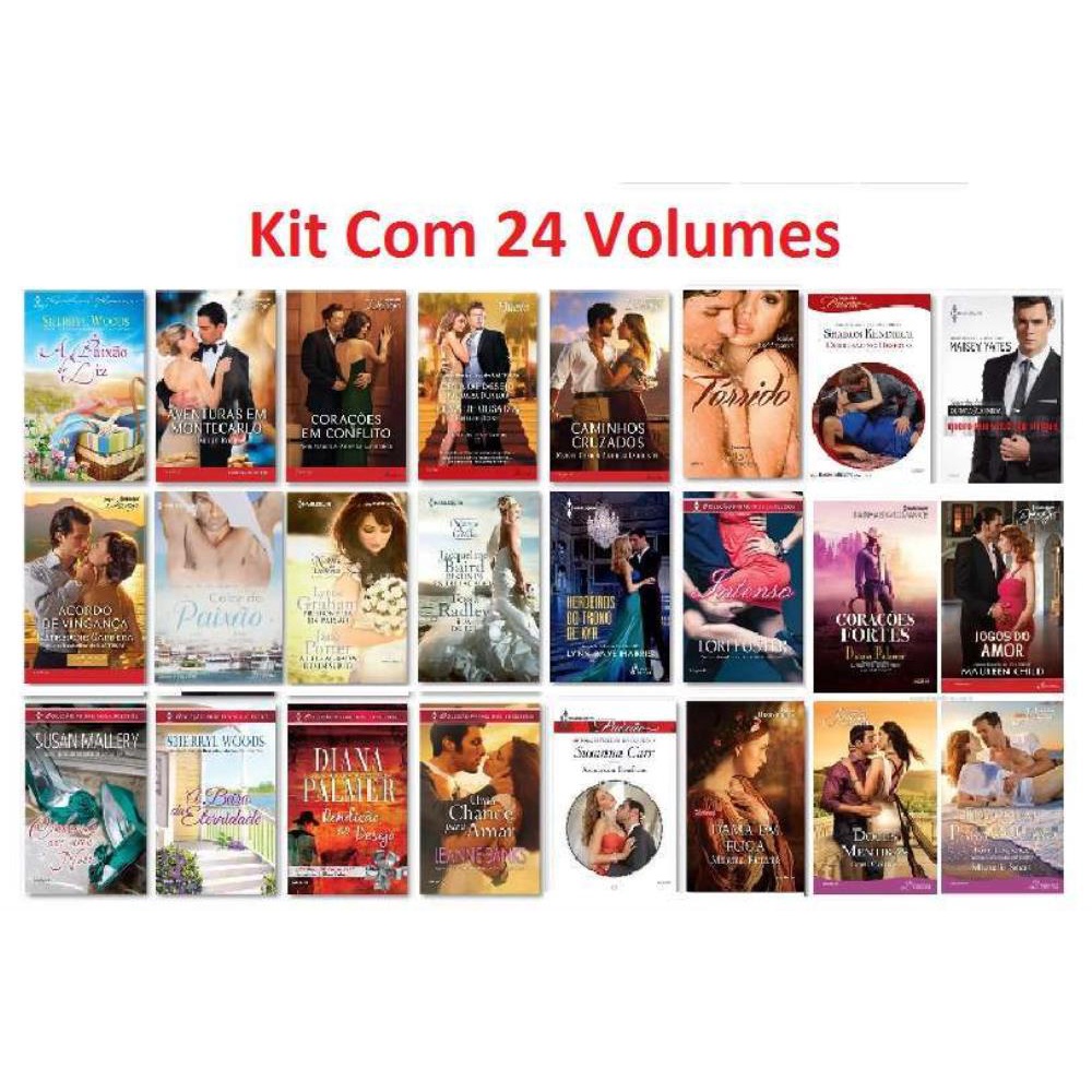 Livros Romance Harlequin Kit com 24 Unidades Sem Repetição | Shopee Brasil