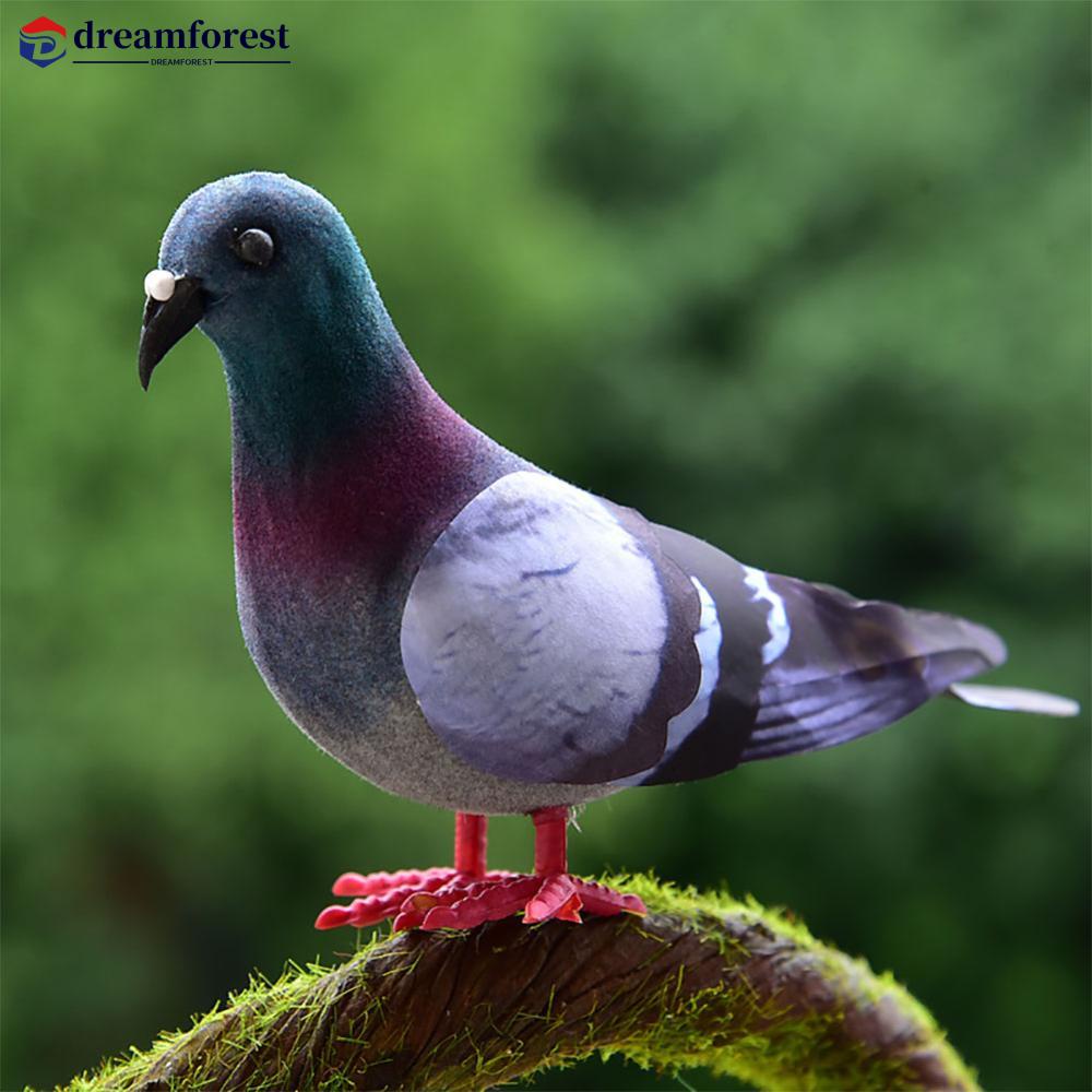 DREAMFOREST Modelo De Pomba Artificial Pássaros Imitação Animal Simulação Pombos Cinzentos Fotografia De Festa De Casamento Decoração De Casa A6P6