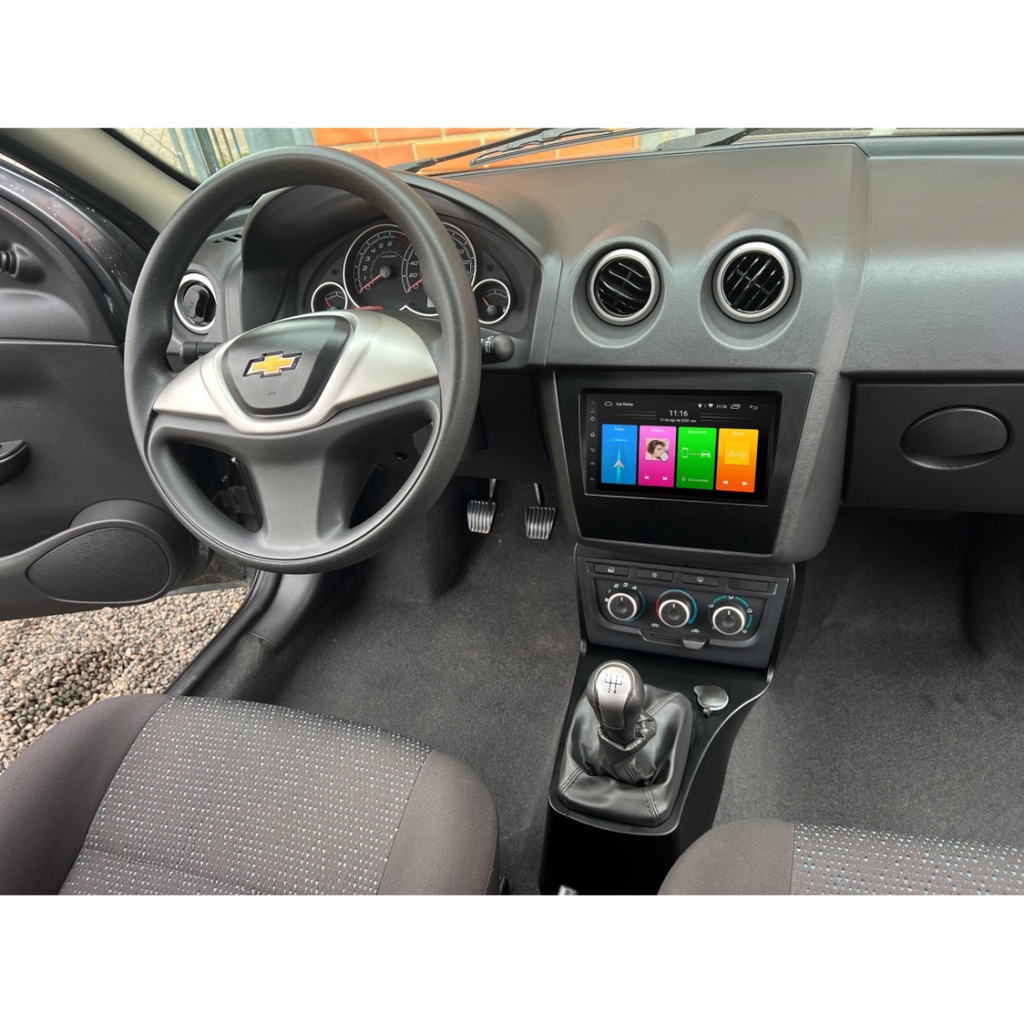 Moldura para multimidia Painel 2 Din 7 polegadas gm chevrolet Celta ...