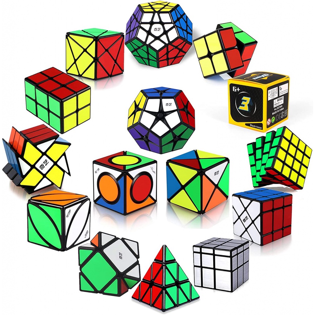 Qiyi Speed Cube 2x2 3x3 4x4 2x2x3 X-Cubo De Seis Pontos Eixo De Espetos Espelho De Pescador 2x2-Megaminx 3x3 Pirâmide De Hera Mágico Liso De Quebra-Cabeça Para Crianças