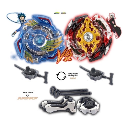 Brinquedo Infantil Beyblade Burst B-73 Strike God Valkyrie.Mugen Lançador  De Fantasia + Aderência