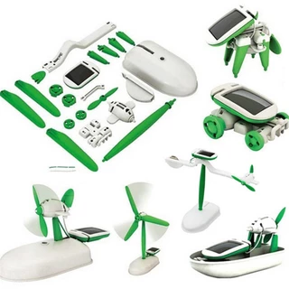 6 Em 1 Educação Criativa De Bricolagem Poder De Aprendizagem Robô Solar Kit Brinquedos Infantis Presente
