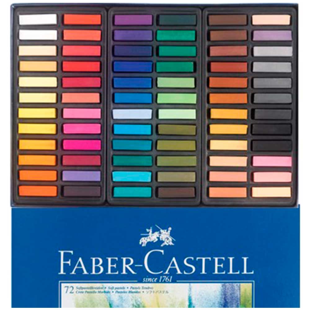 Caixa de Giz Pastel Seco Faber Castell Creative 72 Cores Ref