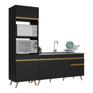 Armário de Cozinha Compacta 212cm Veneza Multimóveis V2078