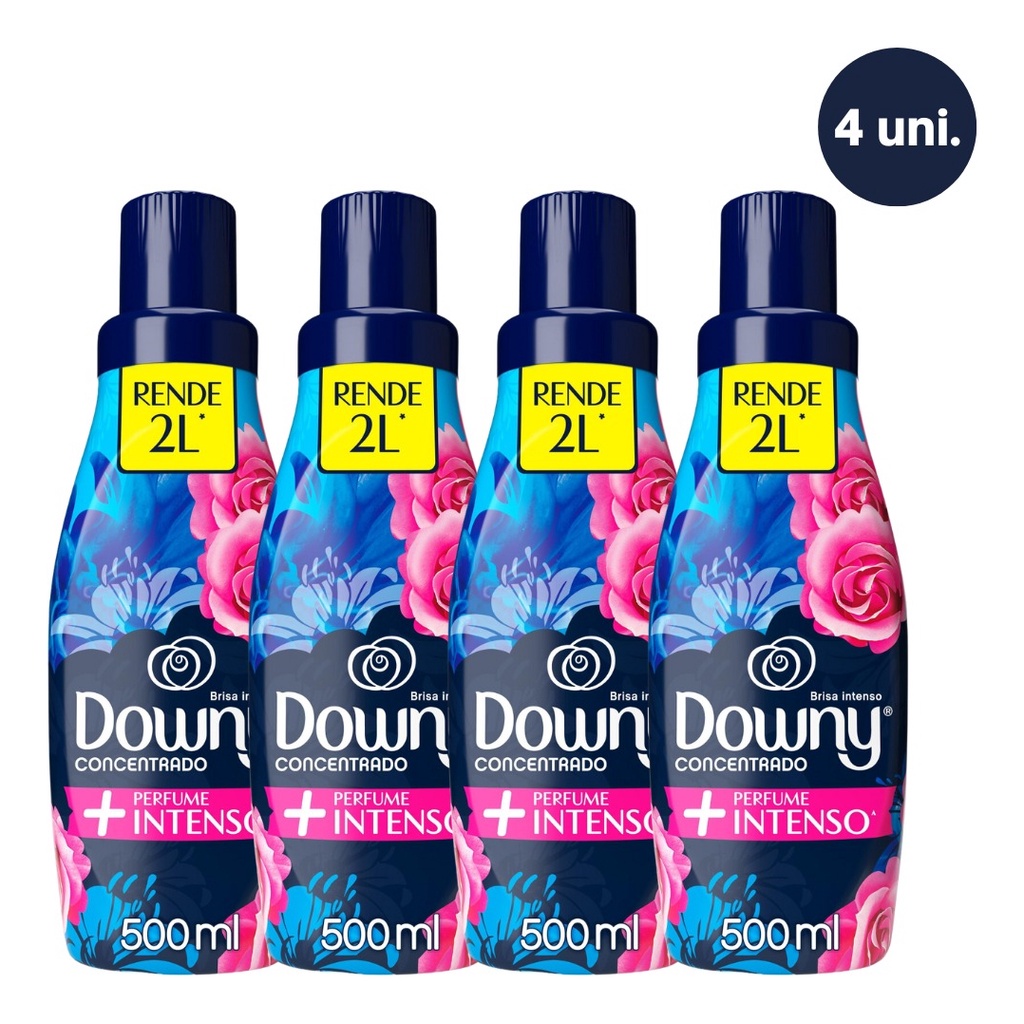 Kit 4 Pacotes Amaciante Downy Concentrado 500ml Revenda Barato | Shopee ...