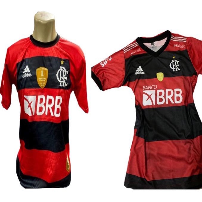 Kit Casal Camisa de Time 2023 do Flamengo Aproveite e Compre! | Shopee ...