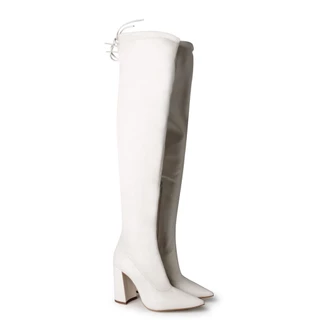 Bota Napa Confort Stretch Off White Salto Bloco 9390.01_2