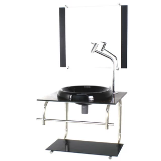 GABINETE DE VIDRO 40CM INOX COM CUBA CHAPEU MARMORE IMPERADOR