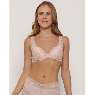 Sutiã Feminino Com Base e Bojo Renda Bege
