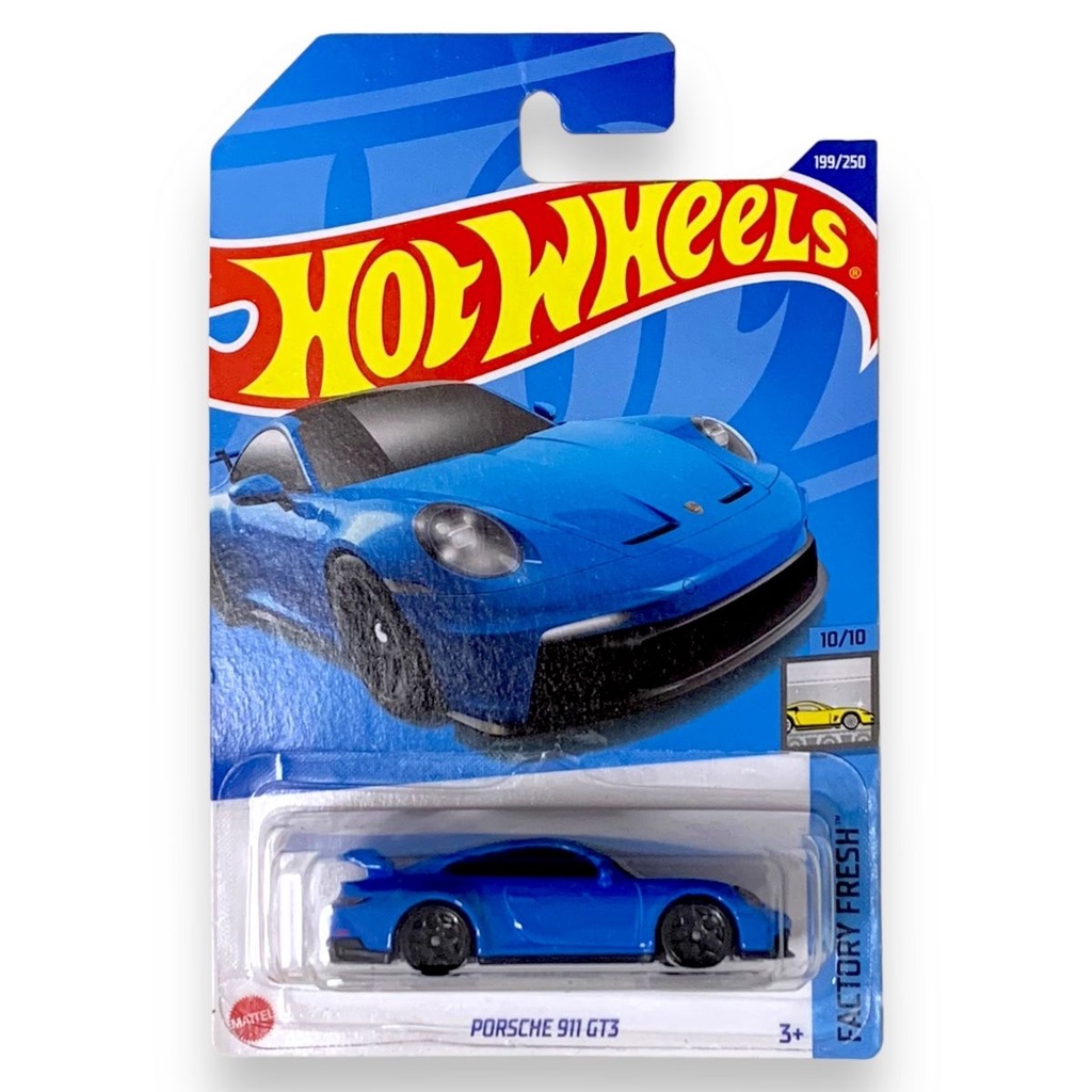 Hot Wheels Porsche 911 GT3 Factory Fresh - Modèle Bleu 199/250 (2022) - Boîte Neuve 10/10 - Collection 1:64