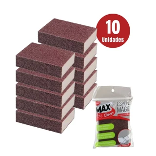 Kit 10 Esponjas Mágica Limpeza Pesada Panela Inox Remove Ferrugem Clink