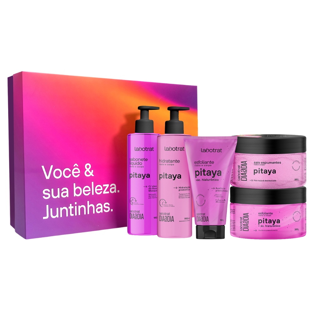 Kit Para Cuidado Rosto Corpo Hidrata Esfolia Pitaya Labotrat