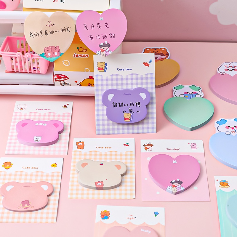Desenho Animado Love Cute Pet Sticky Notes Student ins Girl Heart N ...