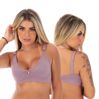 Kit 4 Sutiã Reforçado Sem Bojo Liso Microfibra Adulto Feminino