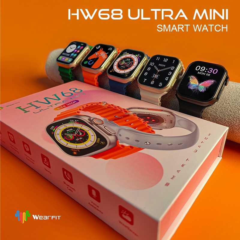 miniスマートウォッチ(ブラック)HW68 ULTRA mini 通信販売 - 時計