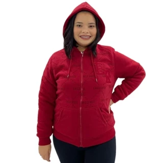 Blusa Moletom Forrada Com Pelo Feminina Plus Size Tamanho Grande Blusa De Frio