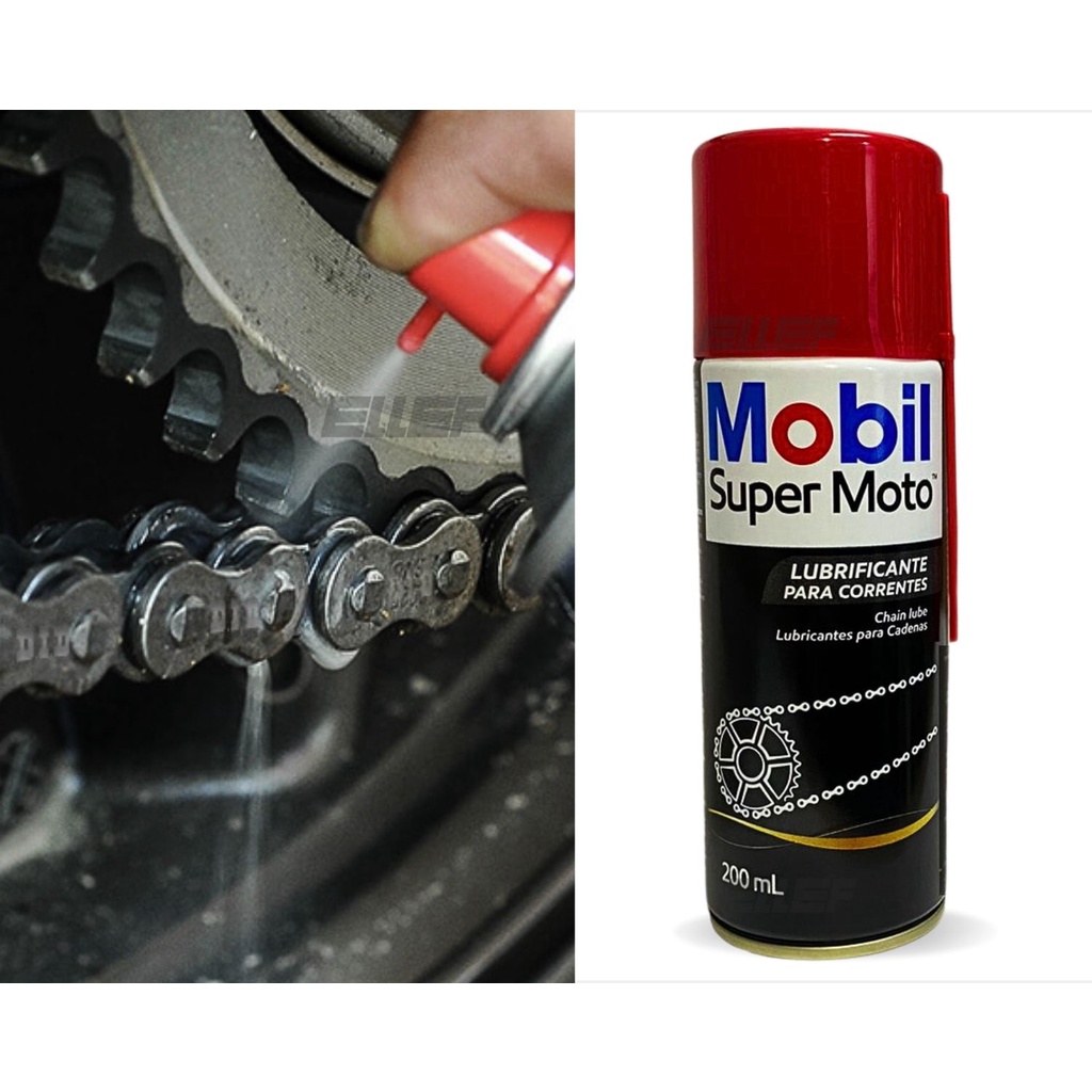 mobil chain lube 200ml lubrificante de corrente spray moto bicicleta
