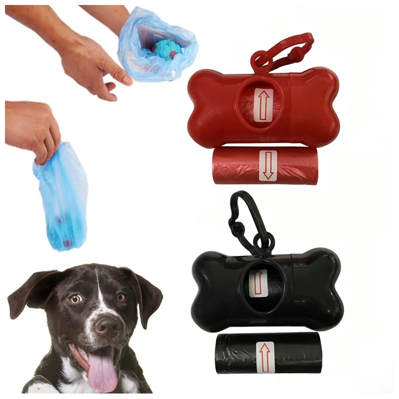 Kit Suporte e 2 Rolos C/30 Sacos De Lixo Coco Pet Cata Caca