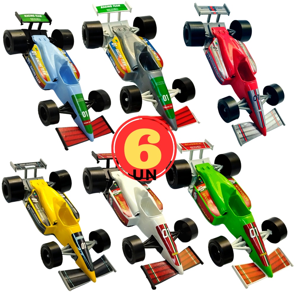Carrinhos de Formula 1 Carro Corrida F1 Brinquedo Menino Básico