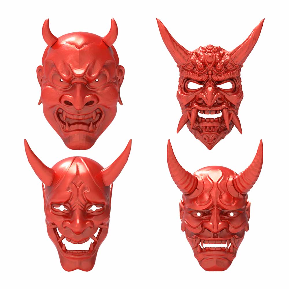 Máscara Mitologia Japonesa Hannya (Resina UV) 4 Modelos Shopee Brasil