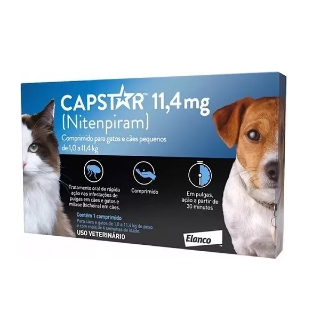 Capstar 11 Mg Cães E Gatos Até 11kg - 6 Comprimidos | Shopee Brasil