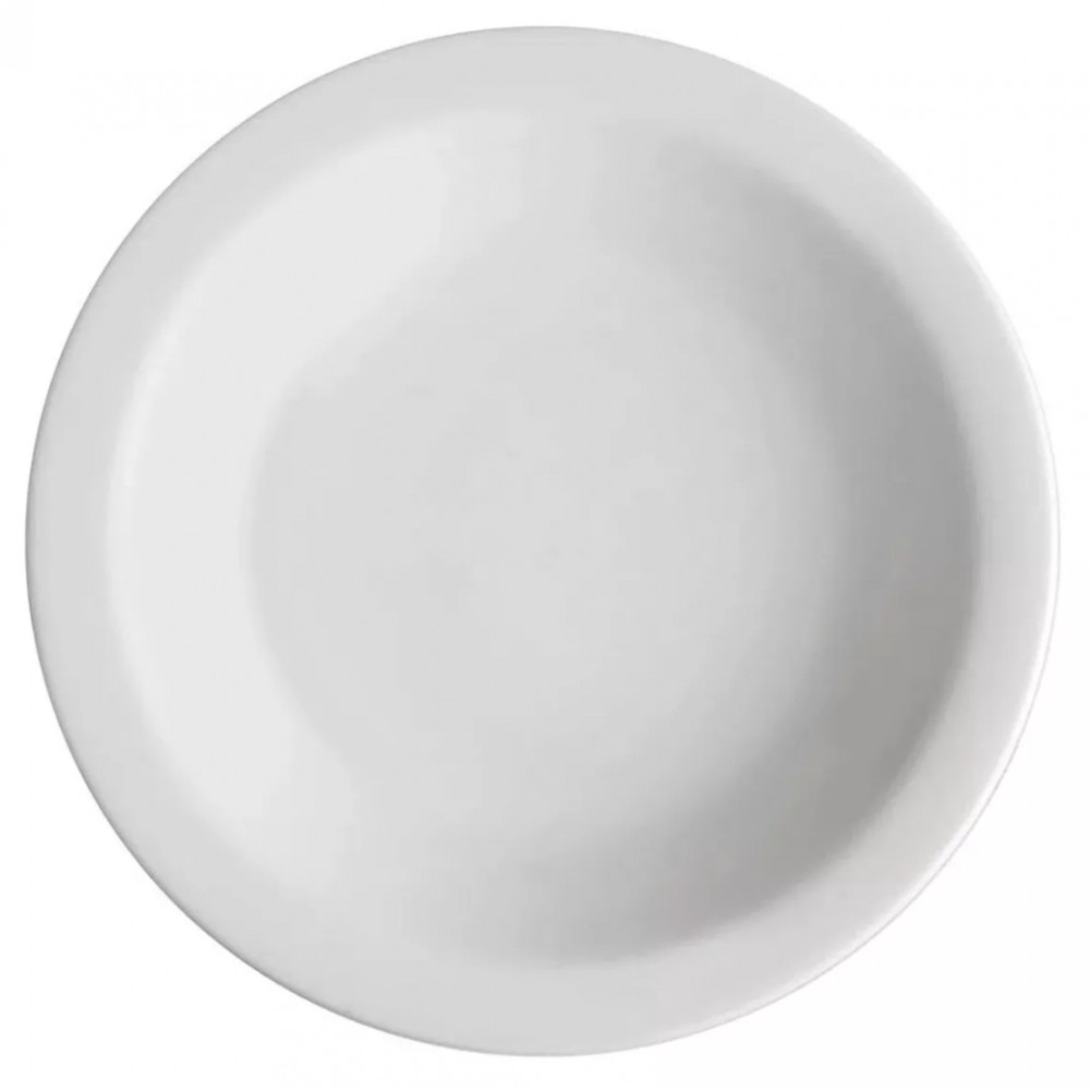 Jogo de 4 Prato Fundo Sopa Massa Branco Ceramica - Porcelart