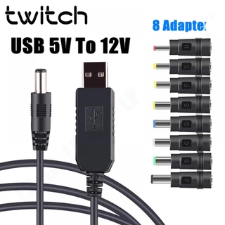 Cabo De Reforço De Energia USB Para DC 5V 12V Conversor De 8 Adaptadores Carregamento Conector Mini Alto-Falante Do Ventilador Roteador Wifi