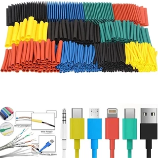 Kit Tubo Isolante Espaguete Termo Retratil 164 Peças acabamento nas emendas de Fios