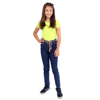 Calça Jeans Feminina Menina Infanto Juvenil Roupa de criança 4 ao 14