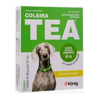 TEA König 57 cm Coleira Antiparasitária para Cães Porte Grande - 38 g