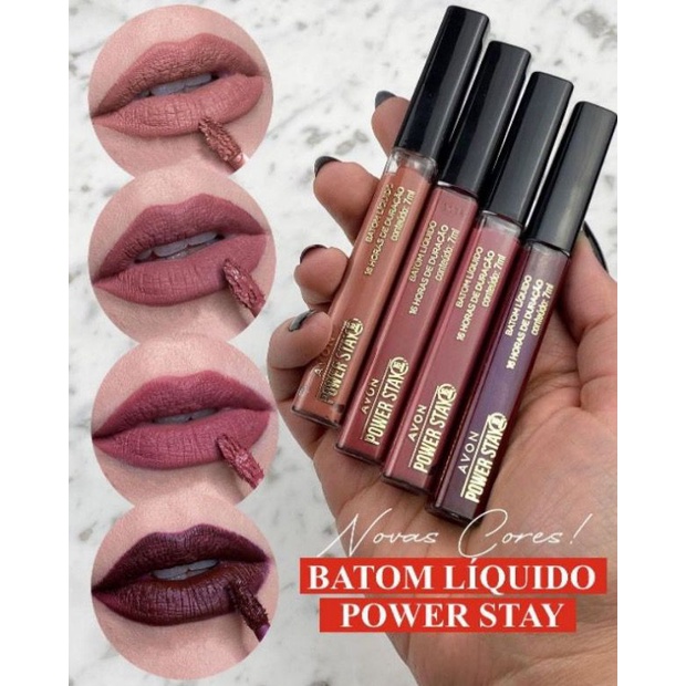 Batom Líquido Power Stay 16 Horas Avon 7ml
