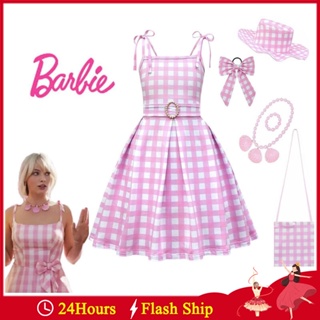 Cosplay Para Barbie Suspender Princesa Vestido Rosa Vestido