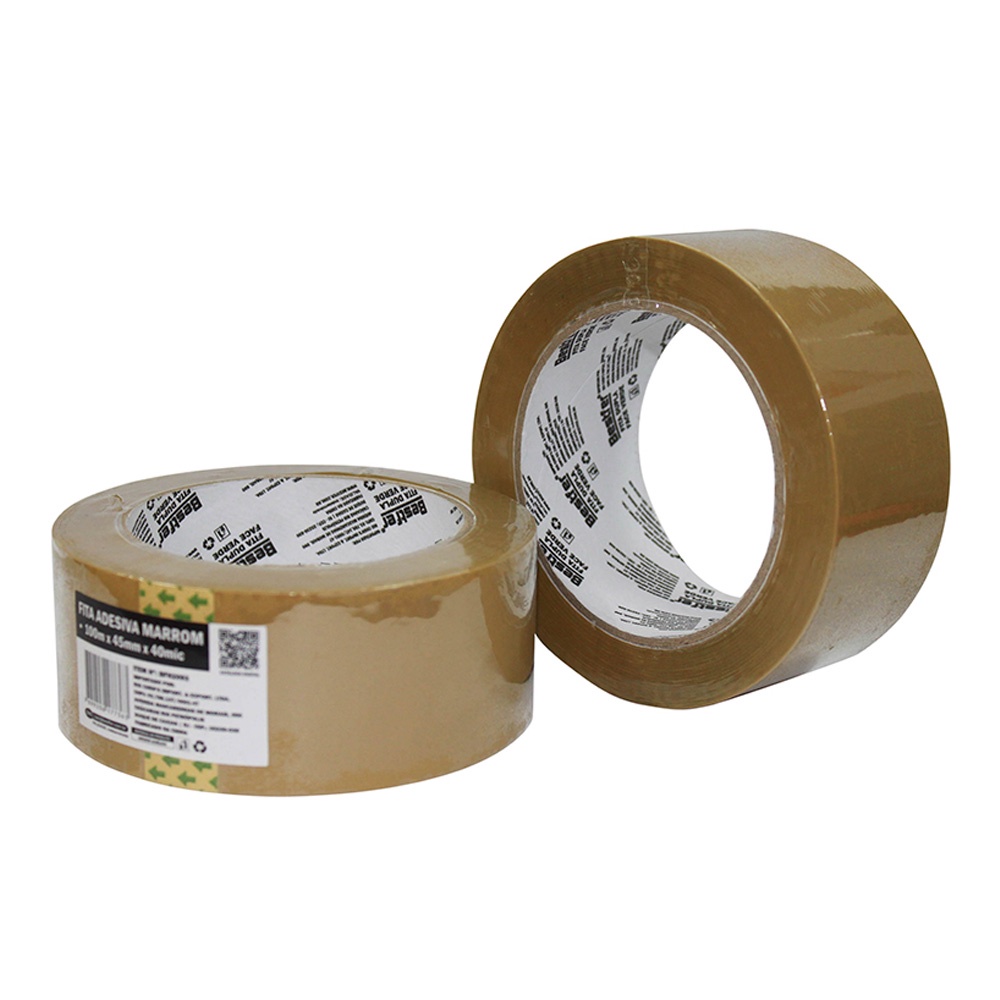 KIT 5 FITA ADESIVA MARROM 100m X 45mm BESTFER | Shopee Brasil