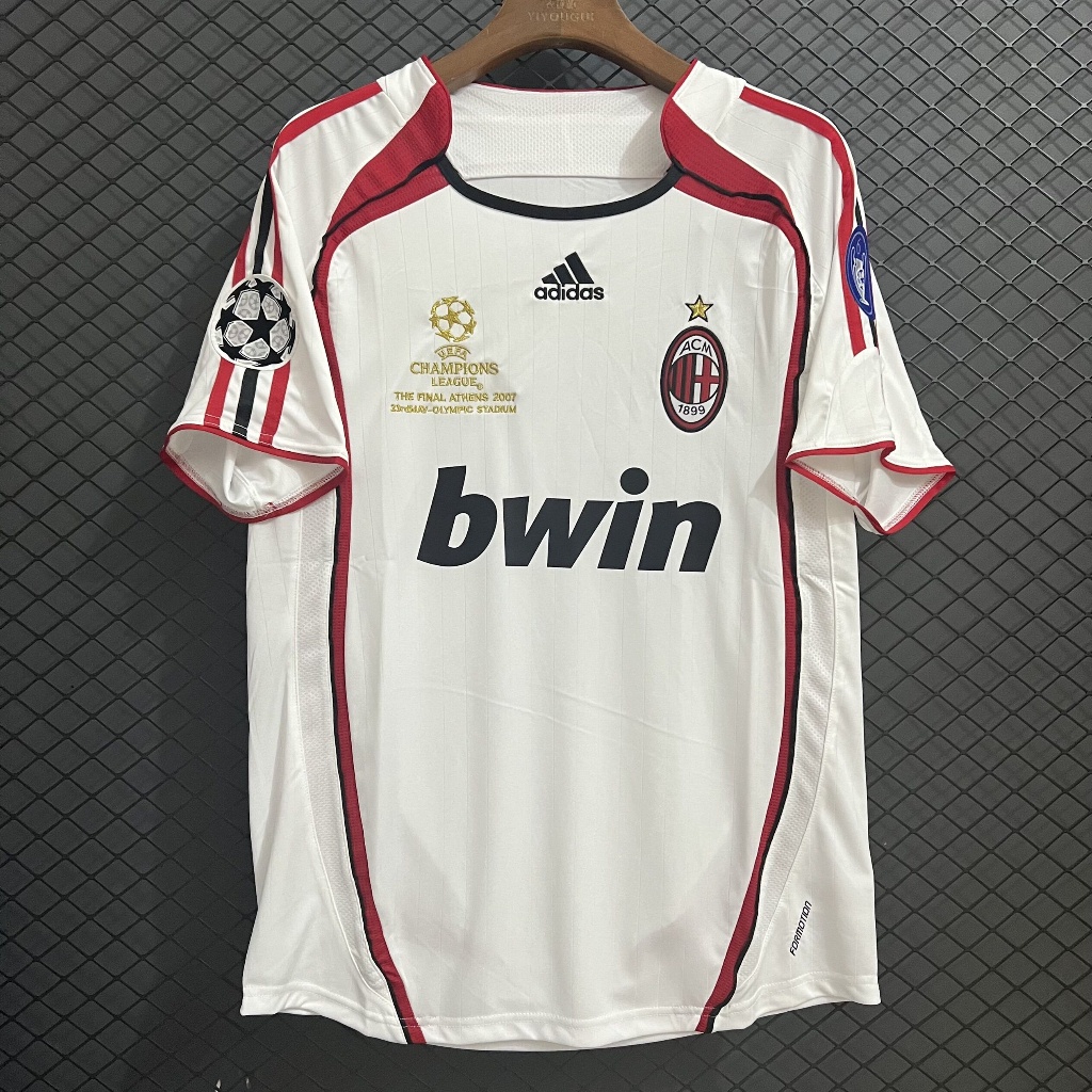 Qualidade 2006-2007 AC Milan Jersey Tailândia Versão B89I Retro Football Team Camisa