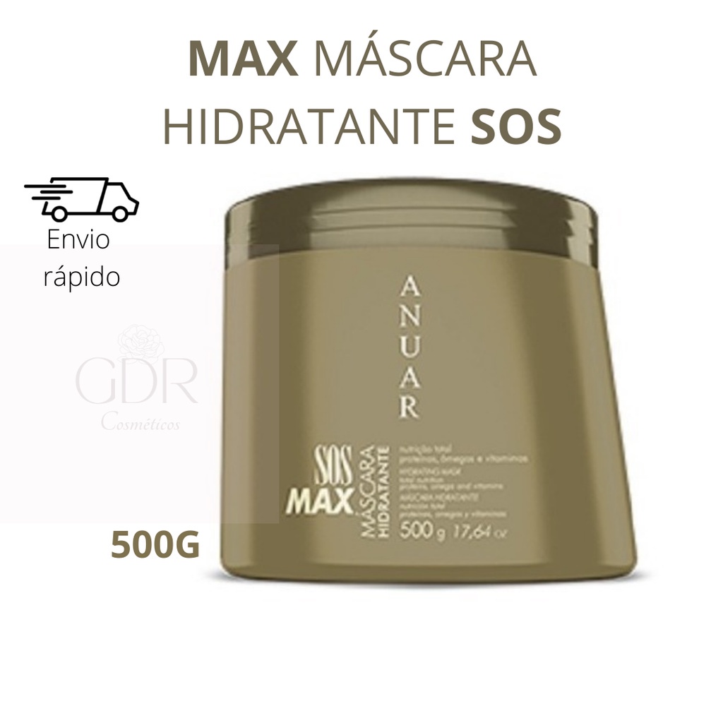 Máscara Hidratante Cabelo Max SOS Anuar 500g Profissional | Shopee Brasil