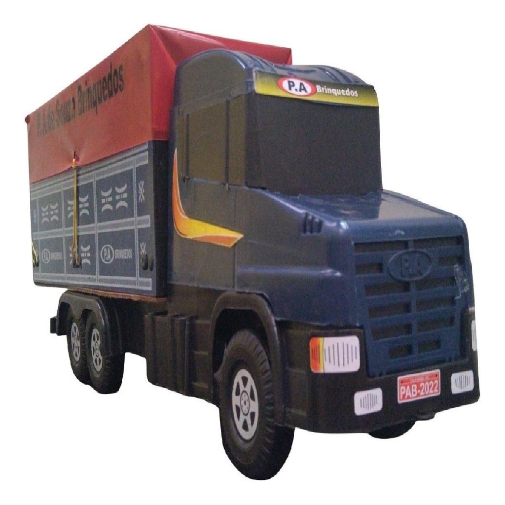 Caminhão Scania Truck Brinquedo Grande Carroceria Madeira 70cm