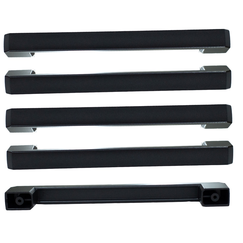 Puxador Preto 160mm Para Armário De Cozinha E Guarda Roupa 5 Peças