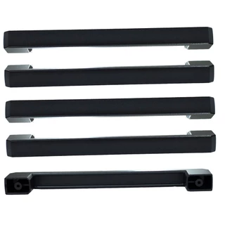 Puxador Preto 160mm Para Armário De Cozinha E Guarda Roupa 5 Peças