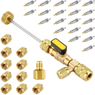 Ferramenta De Instalação Do Removedor De Núcleo De Válvulas Automáticas SAE 1/4 Pol . 5/16 Ferramentas De Reparo De Ar Condicionado Para Carros HVAC R22 R41 TOOL